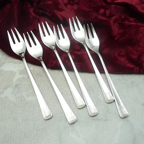 Bruckmann 771 Petite Fleur 6 Kuchengabeln 90 versilbert Bruckmann 771 Petite Fleur 6 Kuchengabeln 90 versilbert
