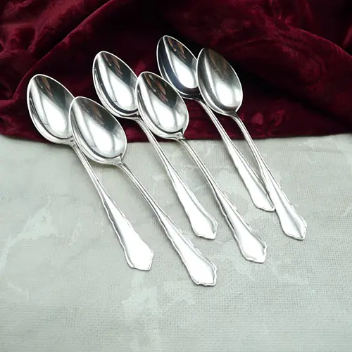 WMF 2100 Chippendale 6 Kaffeelöffel 90 versilbert WMF 2100 Chippendale 6 Kaffeelöffel 90 versilbert