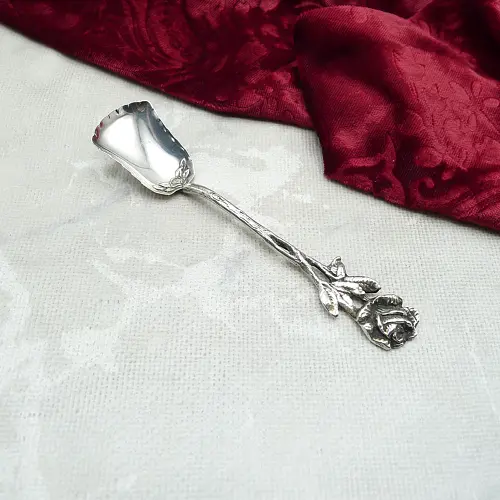 Hildesheimer Rose Zuckerlöffel 90 versilbert