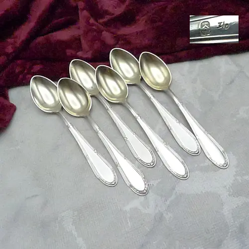 WMF 200 Kreuzband 6 Mokkalöffel 10,8cm versilbert WMF 200 Kreuzband 6 Mokkalöffel 10,8cm versilbert