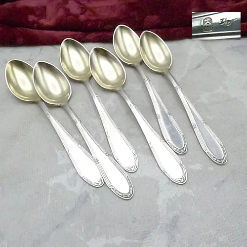 WMF 200 Kreuzband 6 Mokkalöffel 10,8cm versilbert WMF 200 Kreuzband 6 Mokkalöffel 10,8cm versilbert