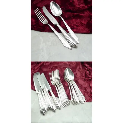 WMF 900 Fächer Tafelbesteck 6 Personen 90 versilbert WMF 900 Fächer Tafelbesteck 6 Personen 90 versilbert