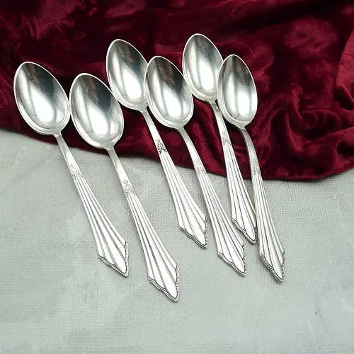 WMF 900 Fächer 6 Teelöffel 12,5cm 90 versilbert WMF 900 Fächer 6 Teelöffel 12,5cm 90 versilbert