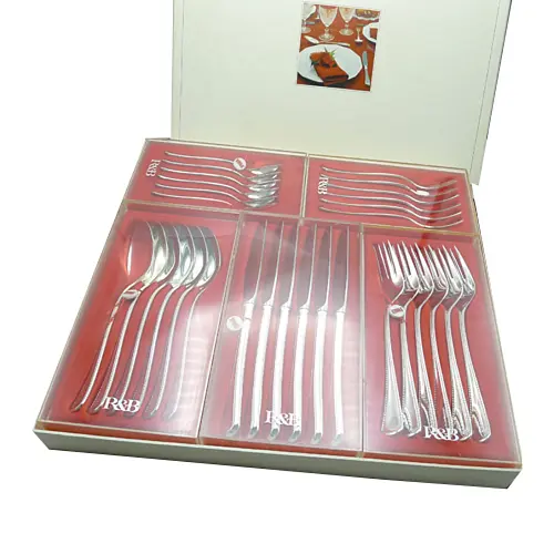 Robbe & Berking Königskordel Tafelbesteck 6 Personen 30tlg 90 versilbert OVP Robbe & Berking Königskordel Tafelbesteck 6 Personen 30tlg 90 versilbert OVP