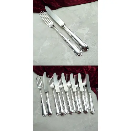 Bruckmann 700 Solitude Menübesteck 6 Personen 90 versilbert Bruckmann 700 Solitude Menübesteck 6 Personen 90 versilbert