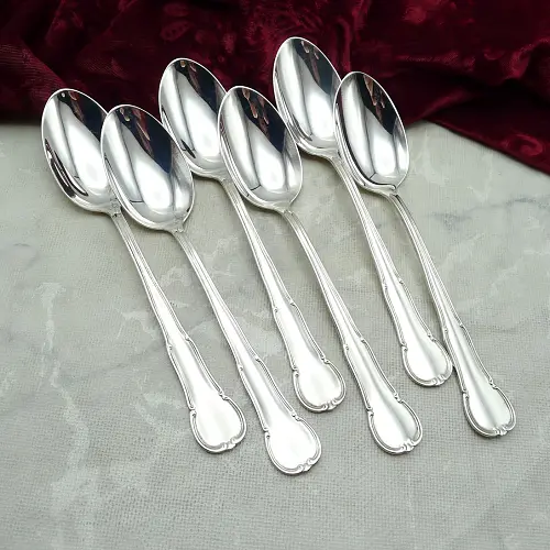 WMF 3200 Barock 6 Dessertlöffel 18,4cm 90 versilbert WMF 3200 Barock 6 Dessertlöffel 18,4cm 90 versilbert