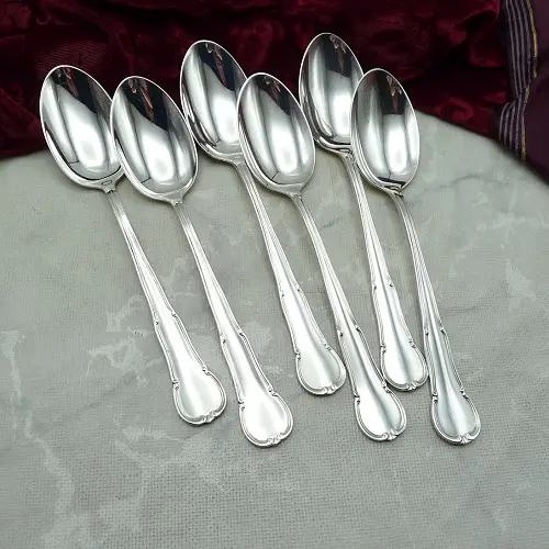 WMF 3200 Barock 6 Dessertlöffel 18,4cm 90 versilbert WMF 3200 Barock 6 Dessertlöffel 18,4cm 90 versilbert