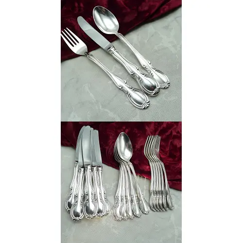 WMF Baroque Tafelbesteck 6 Personen 90 versilbert WMF Baroque Tafelbesteck 6 Personen 90 versilbert