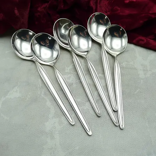 WMF Zürich 6 Tassenlöffel 90 versilbert