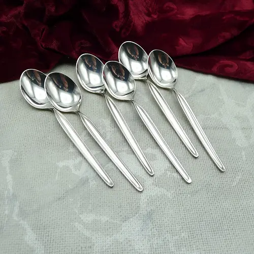 WMF Zürich 6 Mokkalöffel 10,9cm 90 versilbert