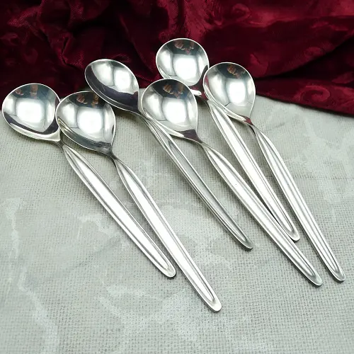 WMF Zürich 6 Eislöffel 13,8cm 90 versilbert