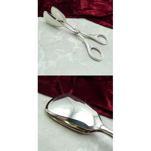 Art Deco Gebäckzange Solingen versilbert
