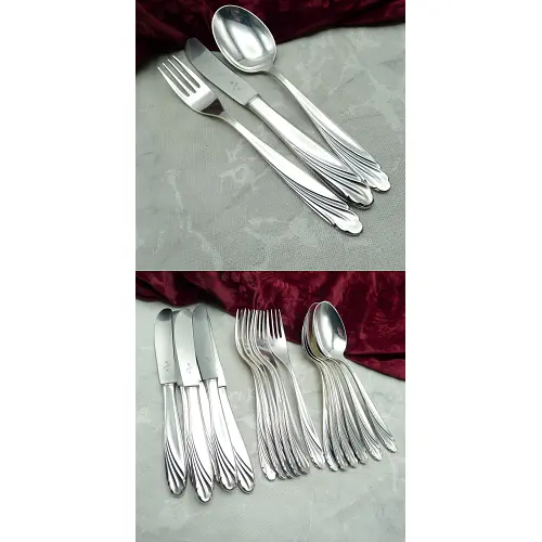 WMF Wien Tafelbesteck 6 Personen 90 versilbert WMF Wien Tafelbesteck 6 Personen 90 versilbert