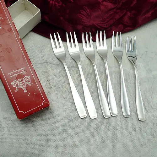 WMF Berlin 6 Kuchengabeln 90 versilbert