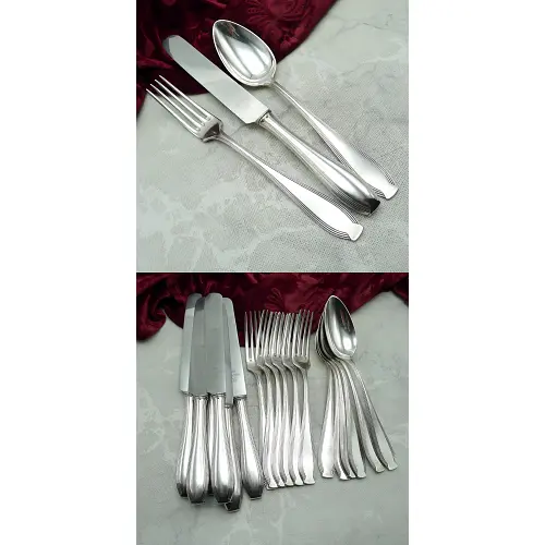 WMF 82/300 Jugendstil Tafelbesteck 6 Personen versilbert WMF 82/300 Jugendstil Tafelbesteck 6 Personen versilbert