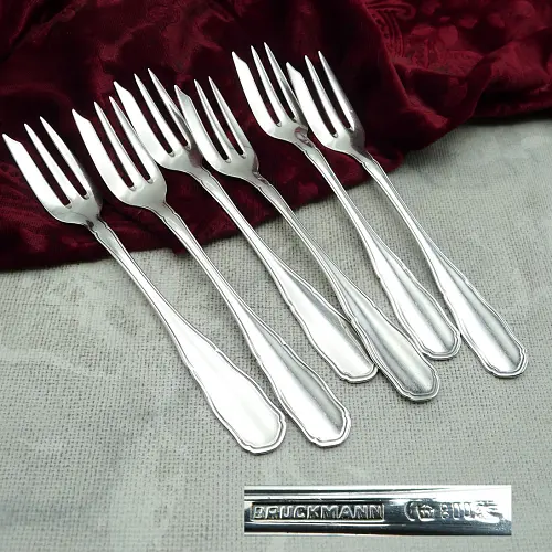 Bruckmann 570 sächs. Hofmuster 6 Kuchengabeln 800 Silber