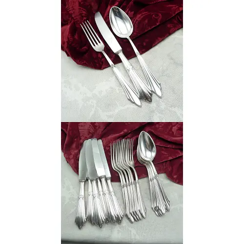 WMF 900 Fächer Tafelbesteck 6 Personen 90 versilbert WMF 900 Fächer Tafelbesteck 6 Personen 90 versilbert
