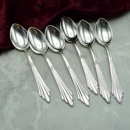 WMF 900 Fächer 6 Kaffeelöffel 90 versilbert WMF 900 Fächer 6 Kaffeelöffel 90 versilbert