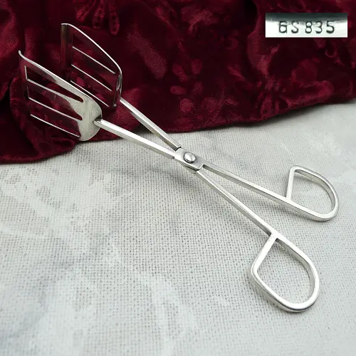 Art Déco Gebäckzange, 835 Silber GS, um 1920/30