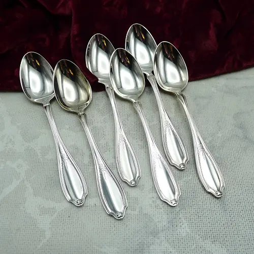 WMF Englische Rose 6 Kaffeelöffel 13,2cm 90 versilbert