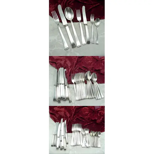 WMF 2500 Art Deco Besteck 12 Personen groß und klein 90 versilbert WMF 2500 Art Deco Besteck 12 Personen groß und klein 90 versilbert