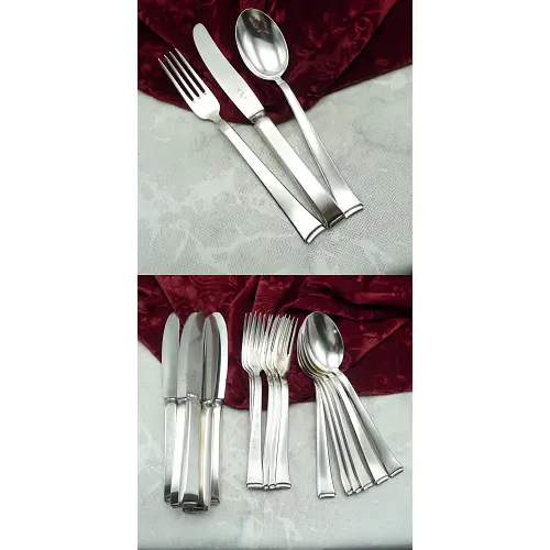 WMF 2500 Art Deco Tafelbesteck 6 Personen 90 versilbert WMF 2500 Art Deco Tafelbesteck 6 Personen 90 versilbert
