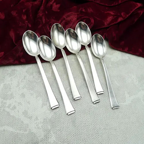 WMF 2500 Art Deco 6 Teelöffel 12,2cm 90 versilbert WMF 2500 Art Deco 6 Teelöffel 12,2cm 90 versilbert