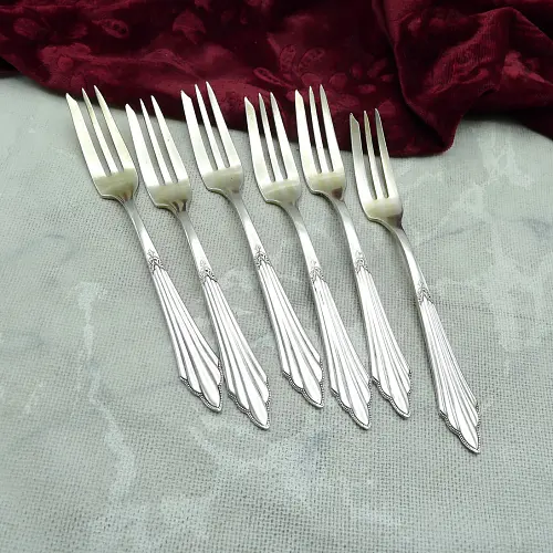 WMF 900 Fächer 6 Kuchengabeln 14,6cm 90 versilbert WMF 900 Fächer 6 Kuchengabeln 14,6cm 90 versilbert