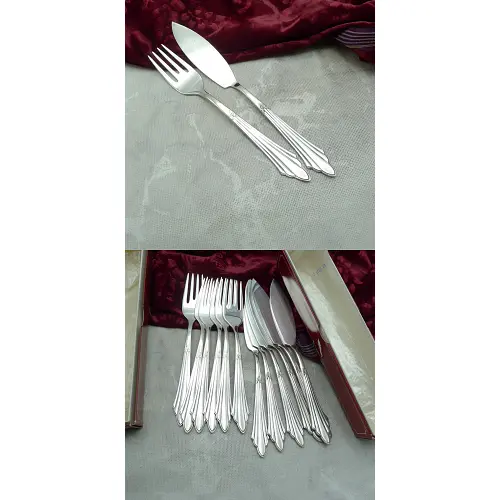 WMF 900 Fächer Fischbesteck 6 Personen 90 versilbert NEU