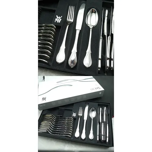 WMF Würzburger Gravur Tafelbesteck 6 Personen 90 versilbert WMF Würzburger Gravur Tafelbesteck 6 Personen 90 versilbert