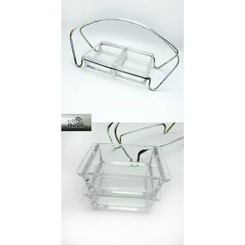 Elegante WMF Art Deco Menage / Kabarett, 2-teilig, Neusilber versilbert, um 1930 Elegante WMF Art Deco Menage / Kabarett, 2-teilig, Neusilber versilbert, um 1930