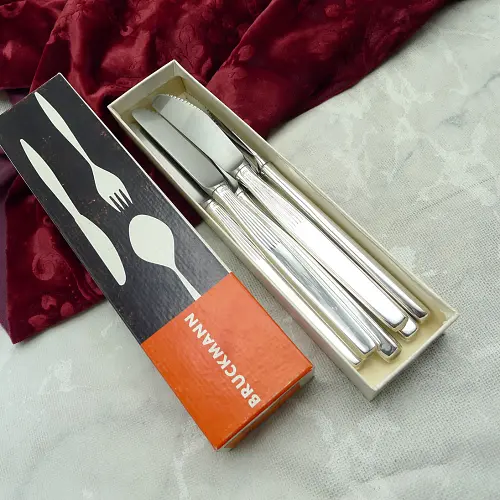 Bruckmann 768 Exelsior 6 Tafelmesser 21,1cm 90 versilbert Bruckmann 768 Exelsior 6 Tafelmesser 21,1cm 90 versilbert