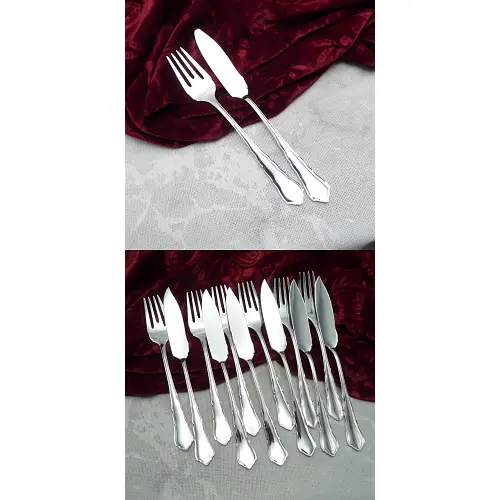 WMF 2100 Chippendale Fischbesteck 6 Personen 90 versilbert WMF 2100 Chippendale Fischbesteck 6 Personen 90 versilbert