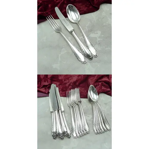 Wellner 500 Schubert Tafelbesteck 6 Personen 90 versilbert Wellner 500 Schubert Tafelbesteck 6 Personen 90 versilbert