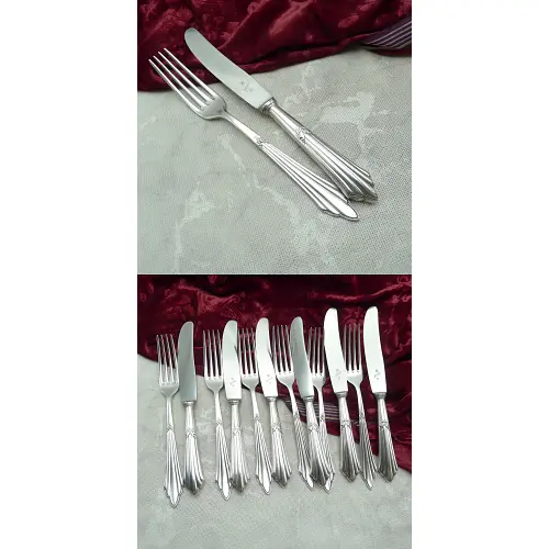 WMF 900 Fächer Dessertbesteck 6 Personen 90 versilbert