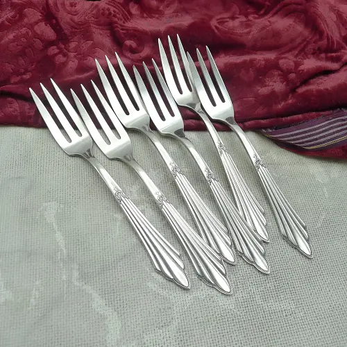 WMF 900 Fächer 6 Kuchengabeln 14,6cm 90 versilbert