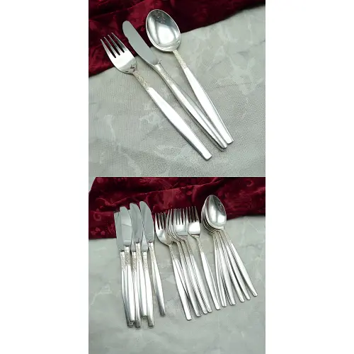 BSF Rauhreif Tafelbesteck 6 Personen 90 versilbert BSF Rauhreif Tafelbesteck 6 Personen 90 versilbert