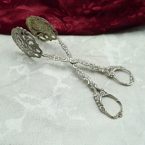 Hildesheimer Rose Gebäckzange 800 Silber