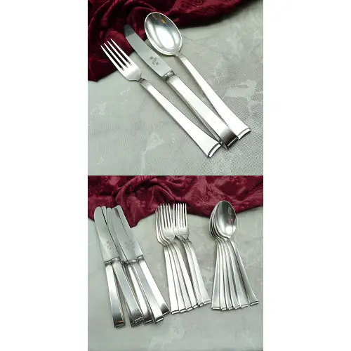 WMF 2500 Art Deco Tafelbesteck 6 Personen 90 versilbert