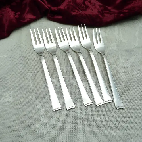 WMF 2500 Art Deco 6 Kuchengabeln 90 versilbert