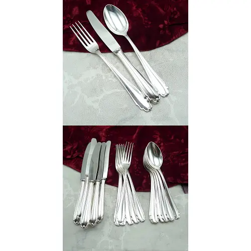 Bruckmann 690 Lieselotte Tafelbesteck 6 Personen 90 versilbert Bruckmann 690 Lieselotte Tafelbesteck 6 Personen 90 versilbert