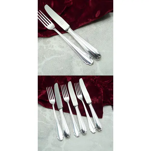 Bruckmann 690 Lieselotte Dessertbesteck 3 Personen 90 versilbert Bruckmann 690 Lieselotte Dessertbesteck 3 Personen 90 versilbert