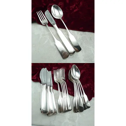 WMF Saturn Tafelbesteck 6 Personen 90 versilbert WMF Saturn Tafelbesteck 6 Personen 90 versilbert