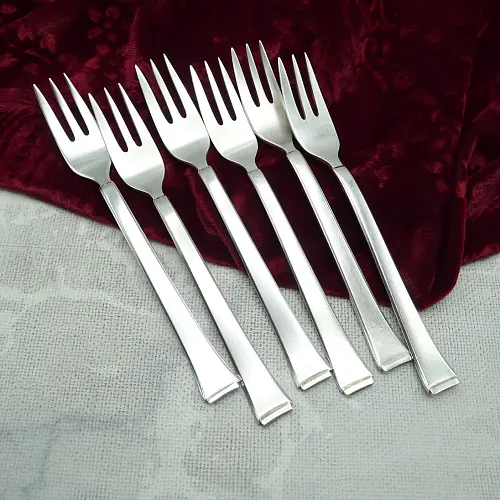 WMF 2500 Art Deco 6 Kuchengabeln 90 versilbert