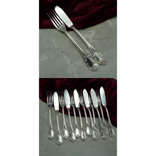 Christofle Marly Fischbesteck 6 Personen versilbert