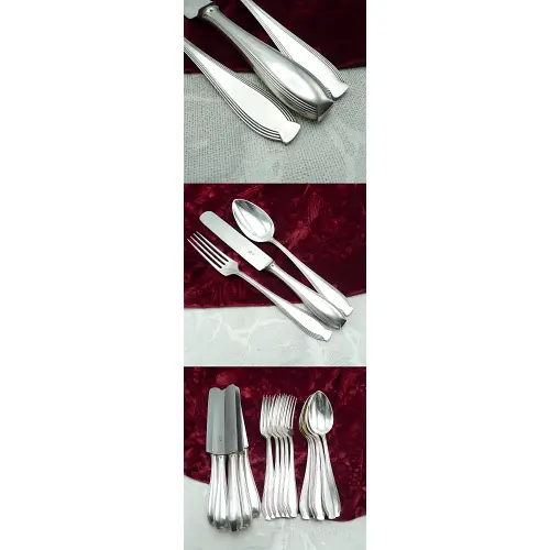 WMF 82/300 Jugendstil Tafelbesteck 6 Personen versilbert