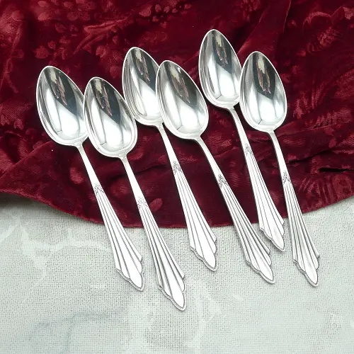 WMF 900 Fächer 6 Dessertlöffel 18,4cm 90 versilbert