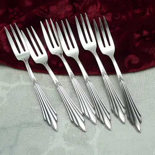 WMF 900 Fächer 6 Kuchengabeln 14,6cm 90 versilbert