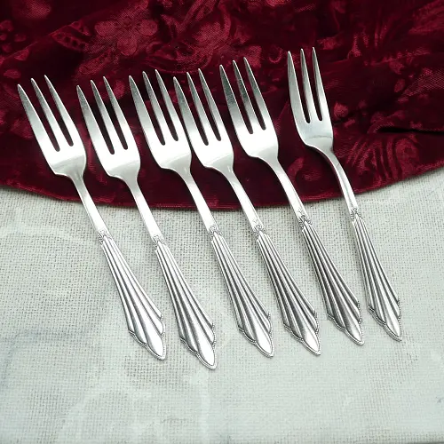 WMF 900 Fächer 6 Kuchengabeln 14,6cm 90 versilbert
