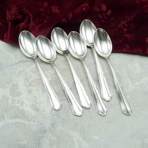 Bruckmann 700 Solitude 6 Kaffeelöffel 800 Silber